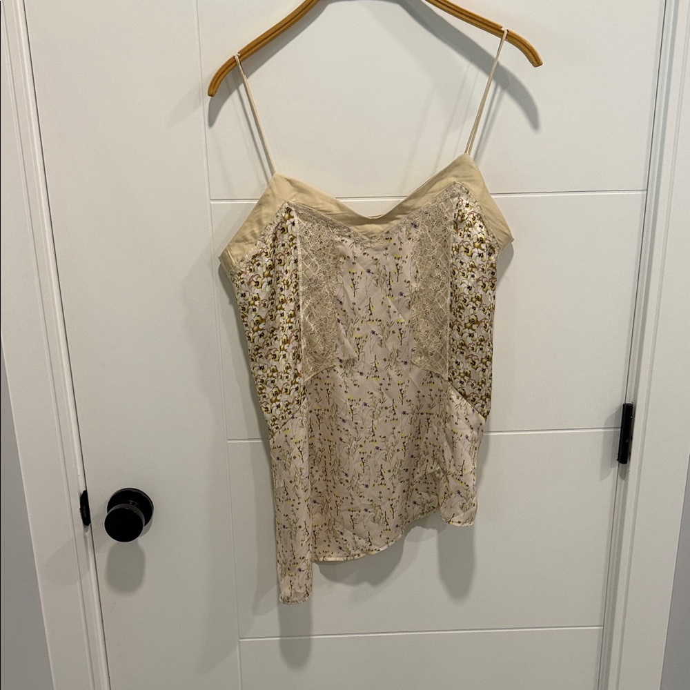 Zara Floral Cream Women's Top size large